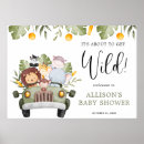 Recherche de girafe mignonne posters Baby shower sauvage