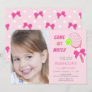 Recherche de tennis anniversaire invitations Fille