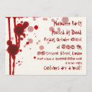 Recherche de sang éclaboussure invitations Rouge