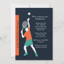 Recherche de tennis anniversaire cartes invitations Raquette