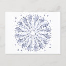 Recherche de motif mandala cartes postales Bleu