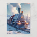 Recherche de train dans la neige cartes postales Festif