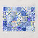 Recherche de carrelage cartes postales Bleu
