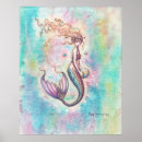 Recherche de peintures de sirène art Aquarelle