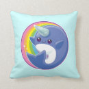 Recherche de kawaii narwhal coussins Arc en ciel