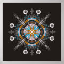 Recherche de mandala floral posters Moderne