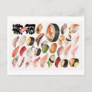 Recherche de sushi kawaii cartes postales Fruits de mer