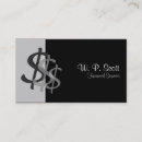 Recherche de symbole dollar cartes visite Argent