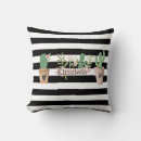 Recherche de fleurs noires coussins Rayures noir et blanc