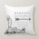 Recherche de namasté coussins Typographie
