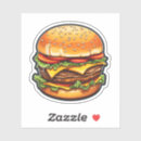 Recherche de burger illustration autocollants Cheeseburger