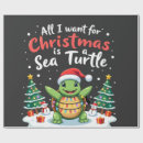 Recherche de tortue de noël papier cadeau Océan