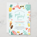 Recherche de piscine party invitations Ananas