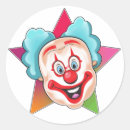Recherche de visage de clown autocollants Heureux