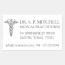 Recherche de soins de santé rectangles autocollants Docteur