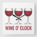 Recherche de verre de vin horloges Rouge
