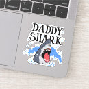 Recherche de fête des pères heureuse autocollants Daddy shark