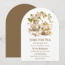 Recherche de temps de thé invitations Vintage