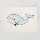 Recherche de baleine mignonne cartes postales Dessin