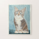 Recherche de peinture de chat puzzles Aquarelle