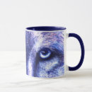 Recherche de loup bleu tasses Aquarelle