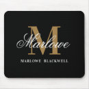 Recherche de or blanc tapis souris Monogrammé