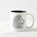 Recherche de tête de lion tasses Mandala