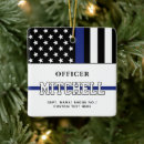 Recherche de policiers ornements Ligne bleue mince
