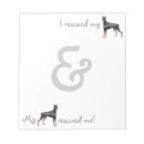 Recherche de pinscher blocsnotes Dobie