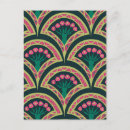 Recherche de motif marocain marocain cartes postales Vert