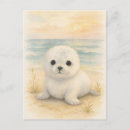 Recherche de bébés phoques cartes postales Hiver
