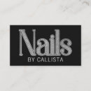 Recherche de salon de clou de beauté cartes visite Typographie