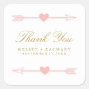 Recherche de gold rose mariage autocollants Merci