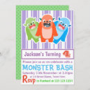 Recherche de monster bash anniversaire invitations Monstres