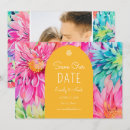 Recherche de tropical floral save the dates Élégant
