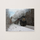 Recherche de train locomotive puzzles Neige