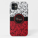 Recherche de damassé rouge iphone coques Noir