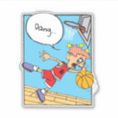 Recherche de joueur de basket autocollants Panier