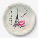 Recherche de tour eiffel paris assiettes Ooh la la