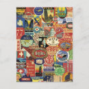 Recherche de collage de voyage cartes postales Vintage