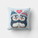 Recherche de pingouin drôle coussins Amour