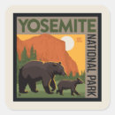 Recherche de parc national vintage autocollants Chute de yosemite