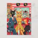 Recherche de chat caricature cartes postales Chats