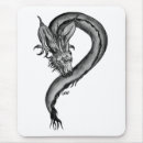 Recherche de dragon noir tapis souris Imaginaire
