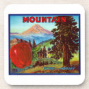 Recherche de montagnes dessous de verres Vintage