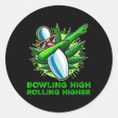 Recherche de bowling drôle autocollants Boule rétro