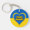 Recherche de jaune de coeur porteclés Drapeau de l'ukraine
