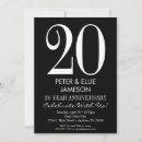 Recherche de 20ème invitations Noir et blanc