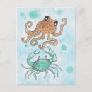 Recherche de la vie aquatique cartes postales Pour enfants