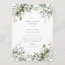Recherche de dusty blue floral répétition dîner invitations Bleu